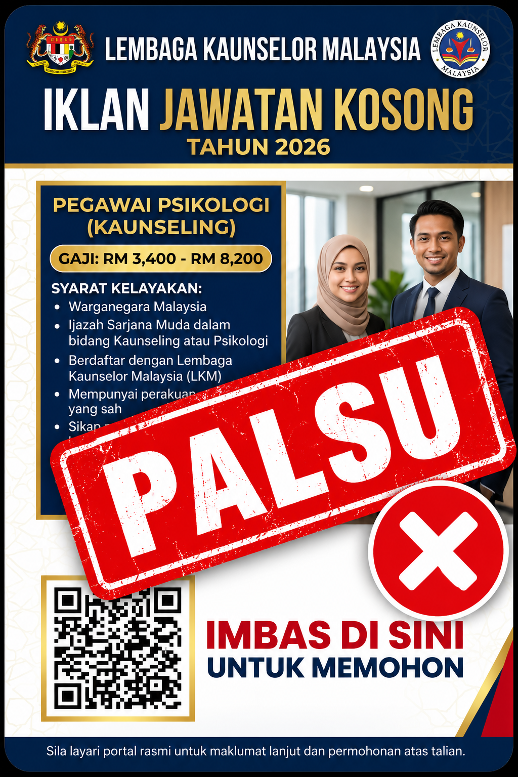 Fake Job Ad Warning Poster